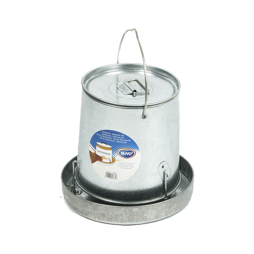 Galvanised Feeder with Lid