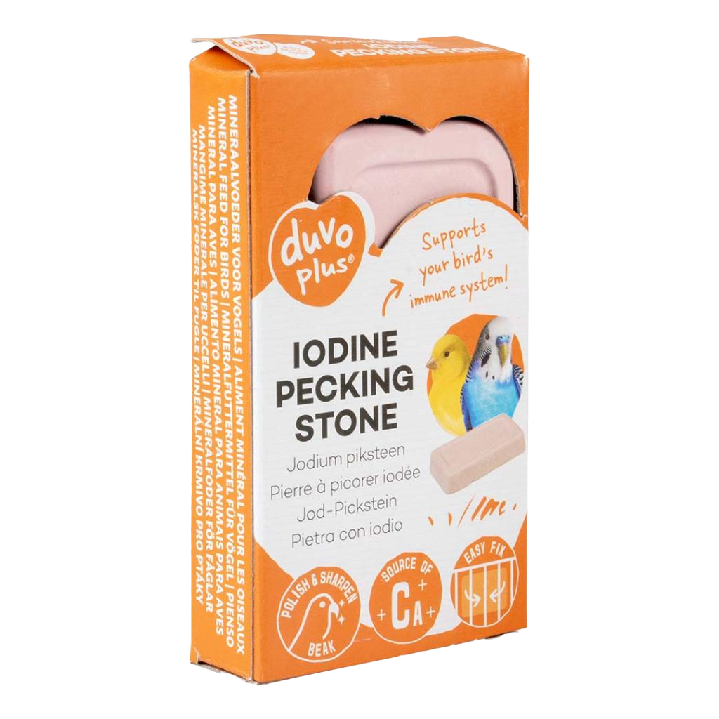 Iodine pecking stone