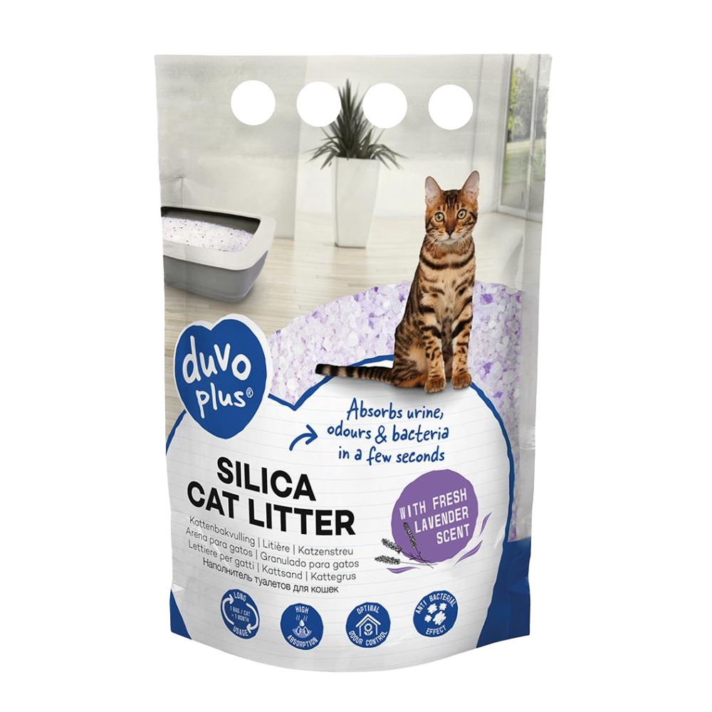 Premium Silica cat litter lavender