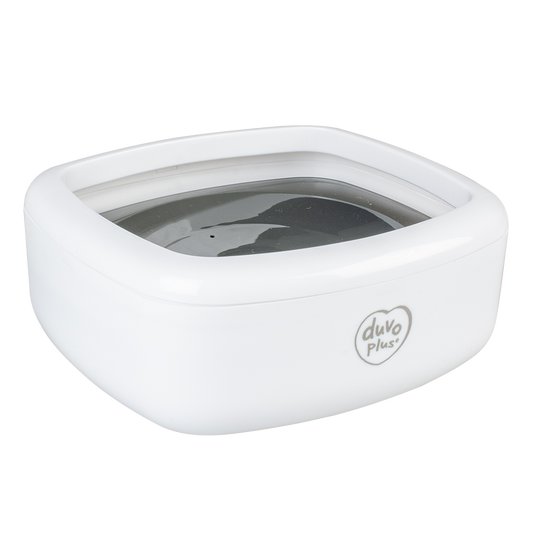 Splash-proof drinking bowl square White/grey