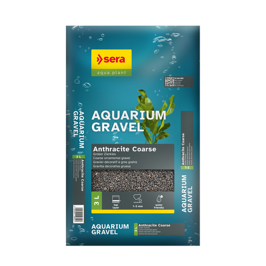 sera Aquarium Gravel Anthracite Coarse