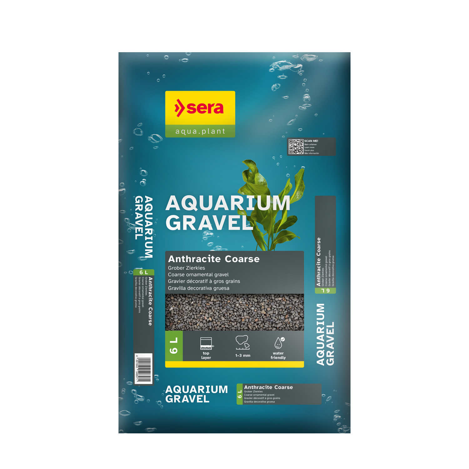 sera Aquarium Gravel Anthracite Coarse