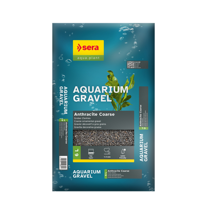 sera Aquarium Gravel Anthracite Coarse