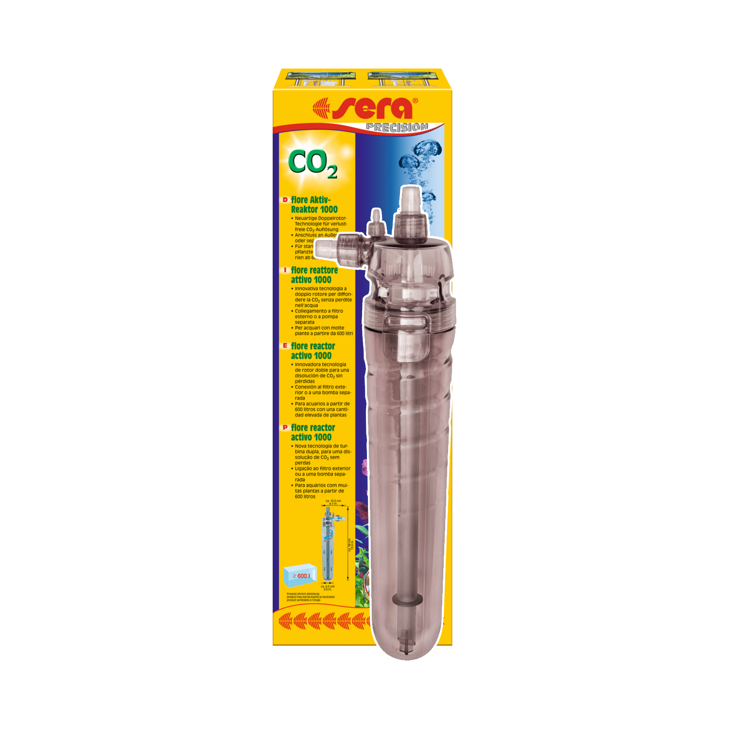 sera flore CO2 active reactor
